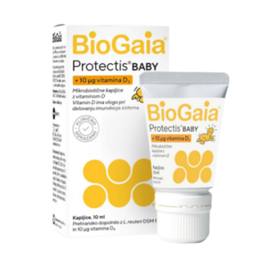 BioGaia® Protectis® kapljice za dojenčke z vitaminom D, prehransko dopolnilo